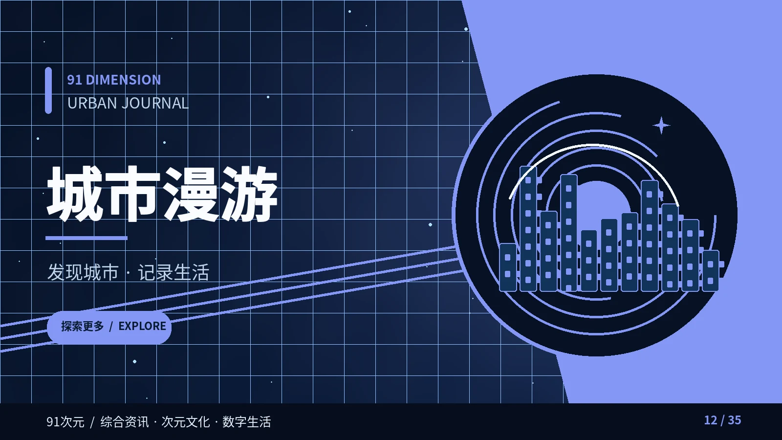 城市漫游主题画面